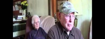 Afghan Veteran Nicole Johnson Starr With World War II Veteran CPL D. Elwin Hager