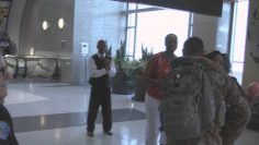 Atlanta Airport Employees Welcome Home Troops Part 1