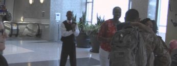 Atlanta Airport Employees Welcome Home Troops Part 1