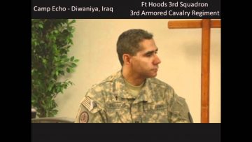 Chaplain (Capt.) Angel Berrios Ft Hood 3rd Squadron 3ACR in Camp Echo in Iraq