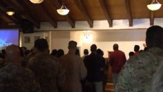 Closing Prayers at Gospel Service Enduring Faith Chapel at Bagram Air Field Afghanistan