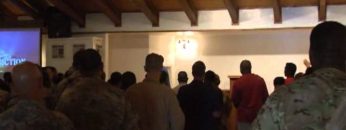 Closing Prayers at Gospel Service Enduring Faith Chapel at Bagram Air Field Afghanistan