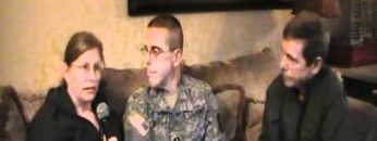 CPT Ted Calvert and his wife, Brenda Calvert, are interviewed by Bob Calvert