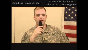 Ft Hoods Howitzer Battery in Iraq with Commander Capt Hayes and Platoon Leader LT Ridgeway