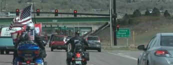 Patriot Guard Riders Escort Gold Star Family from Ft Carson to Nazarene Bible College Campus