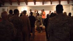 Prayer and Worship Choir in Enduring Faith Chapel Gospel at Bagram Air Field