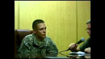 SSG Jason Sanders with Ft Bennings 3rd Brigade Special Troops Battalion, in Kalsu, Iraq