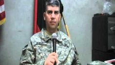 US Navy Commander Raymond Benedict in Kalagush, Afghanistan