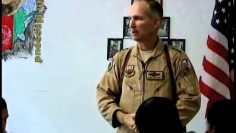 Watch as Air Force Lt Gen Phillip Greenberg speaks at FOB Lion, Afghanistan Part 3
