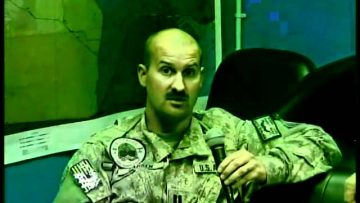 Watch Capt Larsen Commander 2nd of 285th Assault Helicopter Battion and Pilot in Basrah, Iraq