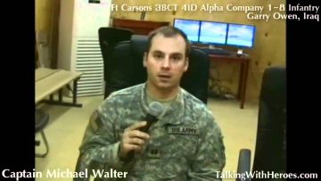 Watch Captain Michael Walter with Ft Carsons 3BCT4ID 1-8 in FOB Garry Owen near Amarah, Iraq
