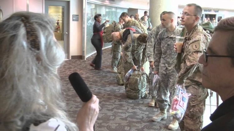 WATCH Mary Louise Austin with USO in Atlanta, Passengers Cheering Troops and More