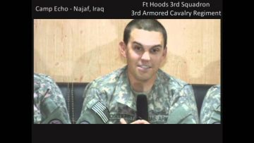 WATCH SPC Francois, SPC Roseberry, SPC Walker with Ft Hoods Mad Dog Company at COS Endeavor in Iraq