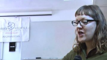 WATCH Veteran Kevin Haynes and Diana Kurzka at ERAU Campus in Bagram Afghanistan